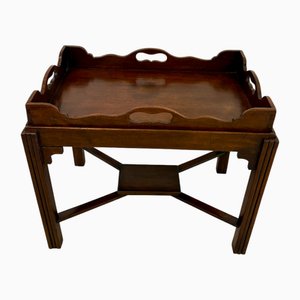 Antique Edwardian Mahogany Butlers Tray on Stand, 1910