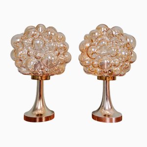 Bubble Glas Lampen von Helena Tynell für Glashütte Limburg, 1970, 2er Set