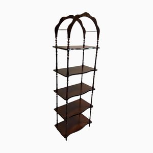 Antique Victorian Mahogany Display Shelf, 1890s