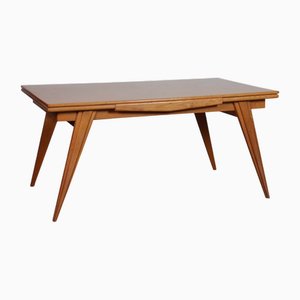 Mesa de comedor vintage de madera, años 50