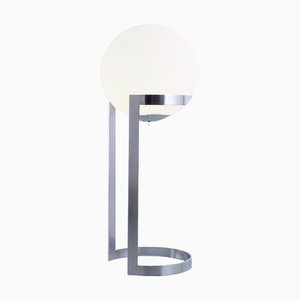 Large Glass and Chrome Floor Lamp from Glashutte Limburg, 1970s