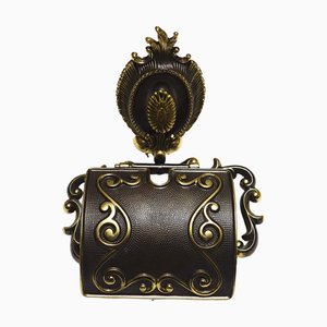 Portarotolo Art Déco in ottone e bronzo di Chiarini, anni '40