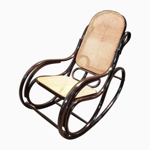 Rocking Chair in Beech and Fabric by Jacob & Josef Kohn