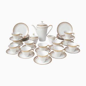 Swedish Hackefors Porcelain Coffee Service, 1950s, Set of 39