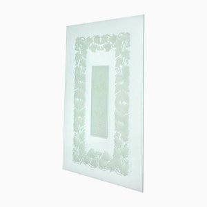 Vetrata grande in vetro inciso, Italia, anni '50