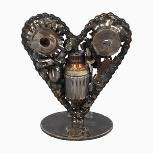 Scultura Cuore in ferro, metallo e acciaio di Simon Saronni