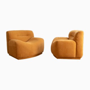 Suite de Fauteuils Wavy, Italie, 1970s