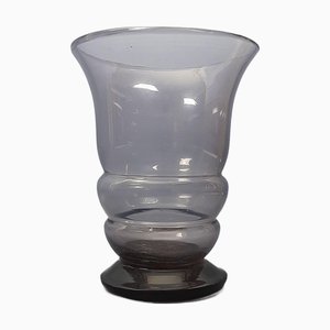 Modernist Transparent Purple Murano Glass Vase, 1950s