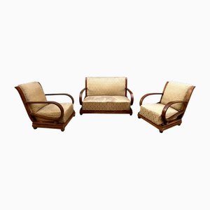 Italienisches Wohnzimmer Set, 1940er, 3er Set