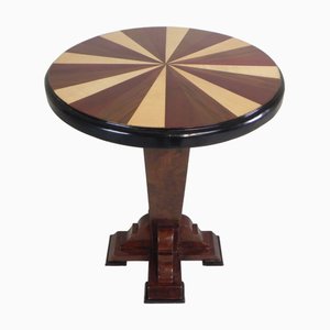 Art Deco Table with Inlaid Wood, 1990s