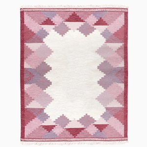 Vintage Swedish Rolakan Hand Woven Woolen Carpet by Anna Johanna Angstrom