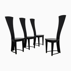 Highback Dining Chairs, Italy, 1990s, Set of 4