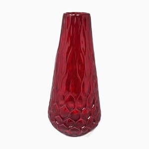 Vase Rouge en Verre de Murano par Ca Dei Vetrai, Italie, 1960s