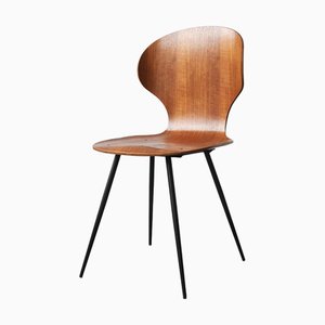 Sedia Mid-Century moderna in legno curvato di Carlo Ratti, Italia, 1960