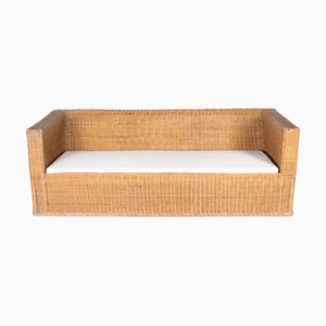 Large Vintage Wicker Sofa, 1970s