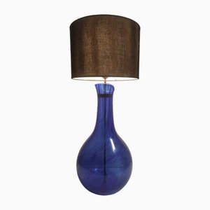 Blaue Tischlampe aus Muranoglas, 1960er