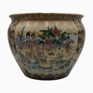 Large Hand-Painted Fish Tank from China, 1900