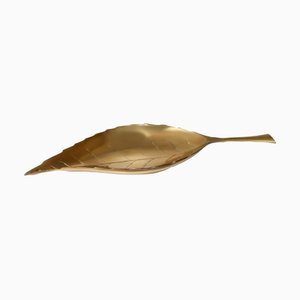 Mid-Century Modern Brass Leaf Key Bowl from MCM, 1950s