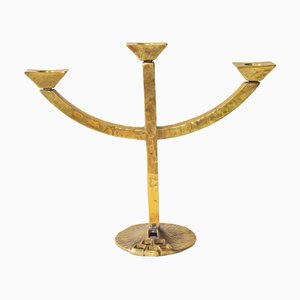 Brutalistischer Vintage Kerzenständer aus Messing