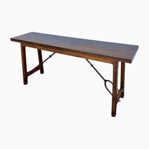 Antique Spanish Bourgeois Walnut Fold Out Table
