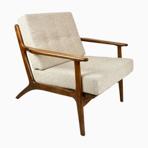 Vintage Danish Beige Boucle Loop Chair, 1970s