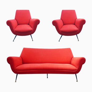 Canapé et Chaises, Italie, 1960s, Set de 3
