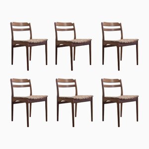 Sedie da pranzo in palissandro di Thorsø Stole og Møbelfabrik, anni '60, set di 6