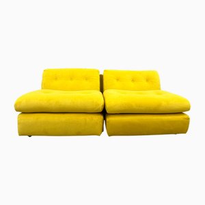 Canapé 2 Places Jaune de B&B Italia, Set de 2
