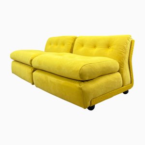 Yellow Two-Seater Sofa from B&B Italia, Set of 2