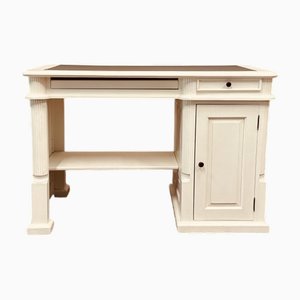 English White Desk in Mahogany