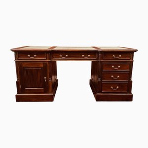 English Chesterfield Desk in Mahogany