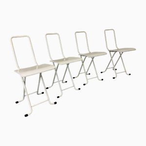 Vintage Italian Folding Chairs by Gastone Rinaldi for Thema, 1980s, Set of 4