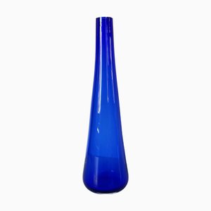 Vaso in vetro blu di Murano