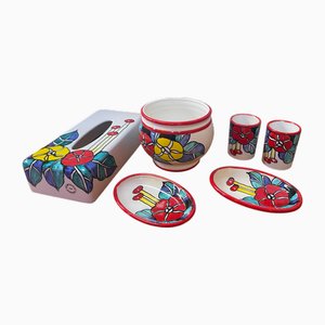 Vintage Waschtischset von Harrods, 1980er, 6er Set