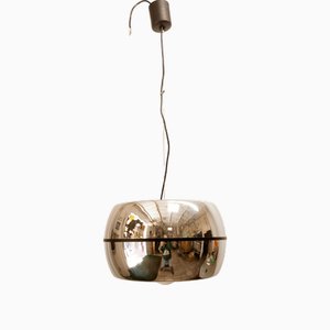 Verchromte Hängelampe mit Doppellicht