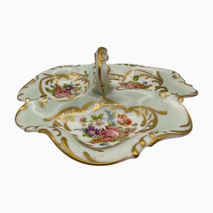Three-Sided Plate from Limoges Porcelain, 1890s