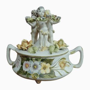 Three Putti Ceramic Centerpiece by Bassano