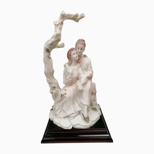 Innamorati Statuette with Wooden Base from Capodimonte