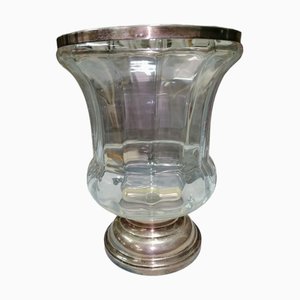 Champagne Bucket in Crystal and Silver