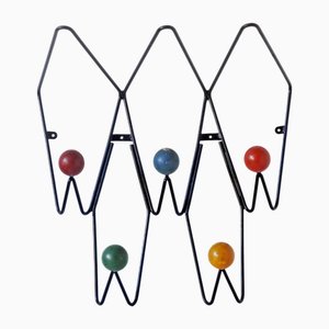 Mid-Century Modern Wall Coat Rack by Roger Feraud for Dupré-Hauser, 1950s