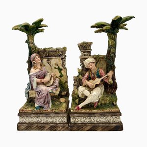 French Ceramic Figures, Set of 2