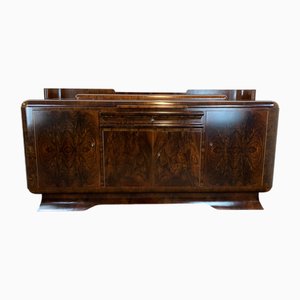 Art Deco Buffet in Walnut and Burl Wood, 1930s