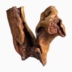 Japanese Tsuge Burl Wood Sculpture, 1920s