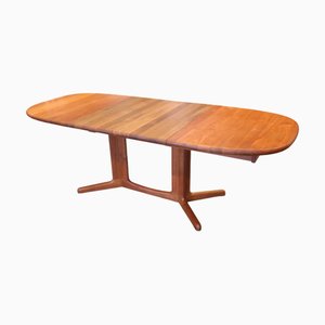 Danish Oval Dining Table in Teak with Extension Boards by Niels Otto (N. O.) Møller for Gudme, 1960s