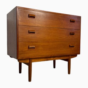 Cassettiera vintage in teak con vanity di Børge Mogensen per Søborg Møbelfabrik, Danimarca, anni '60