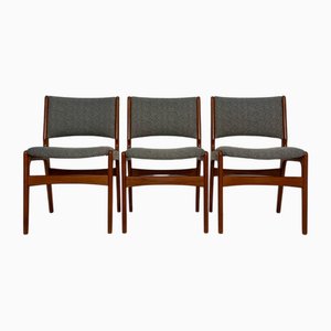 Vintage Danish Teak Dining Chairs by Erik Busch for Anderstrup Møbelfabrik, 1960s, Set of 3