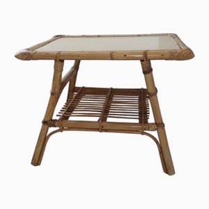 Tavolo da bambino vintage in vimini e bambù