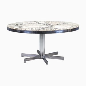 Low Table in Carrara Marble and Metal by Heinz Lilienthal for Knoll International, Germany, 1960s
