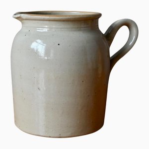 Grand Pichet de Ferme Antique en Grès, 1890s