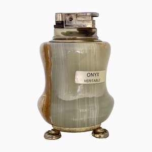 Briquet de Table en Onyx Vert, Italie, 1970s
